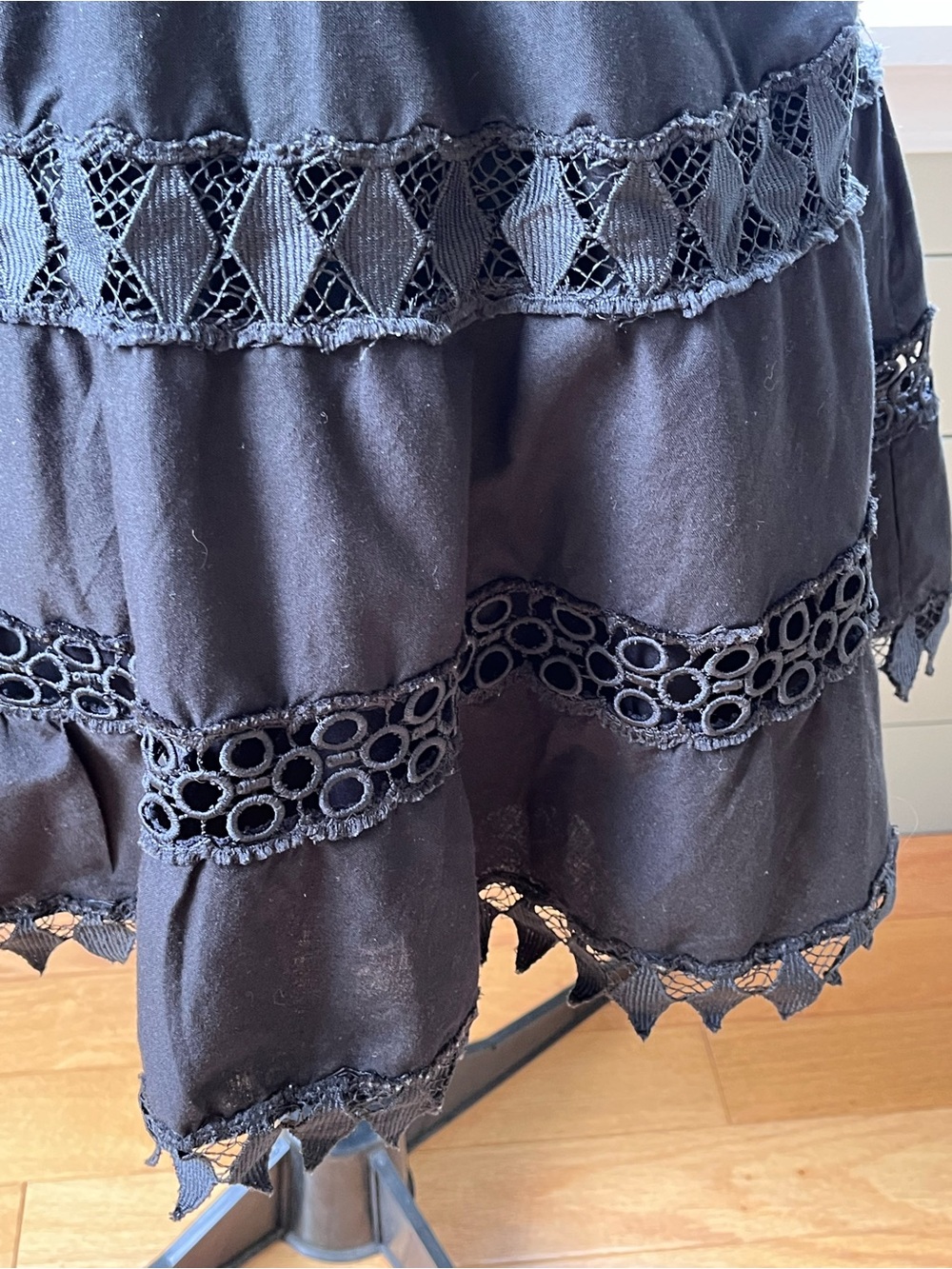 Peixoto Black Lace-Trim Mini Dress - Picture 8 of 8
